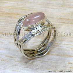Rose Quartz 925 Sterling Silver Ring (SJWR-2632) Rose Quartz 925 Sterling Silver Ring (SJWR-2632)