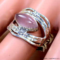 Rose Quartz 925 Sterling Silver Ring (SJWR-2632)