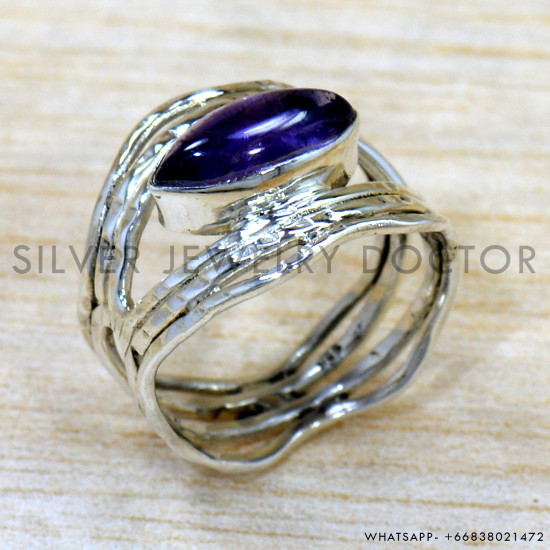 Amethyst 925 Sterling Silver Ring (SJWR-2634) Amethyst 925 Sterling Silver Ring (SJWR-2634)