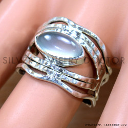 Chalcedony 925 Sterling Silver Ring (SJWR-2641)