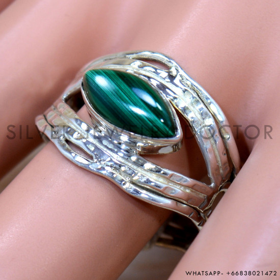 Malachite 925 Sterling Silver Ring (SJWR-2642) Malachite 925 Sterling Silver Ring (SJWR-2642)