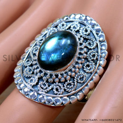 Labradorite 925 Sterling Silver Ring (SJWR-2644)