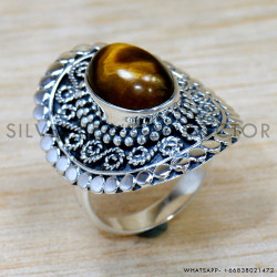 Tiger Eye 925 Sterling Silver Ring (SJWR-2645) Tiger Eye 925 Sterling Silver Ring (SJWR-2645)