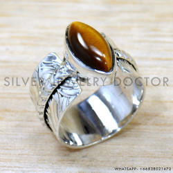 Tiger Eye 925 Sterling Silver Ring (SJWR-2651)