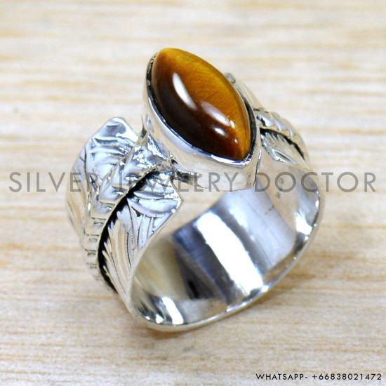 Tiger Eye 925 Sterling Silver Ring (SJWR-2651) Tiger Eye 925 Sterling Silver Ring (SJWR-2651)