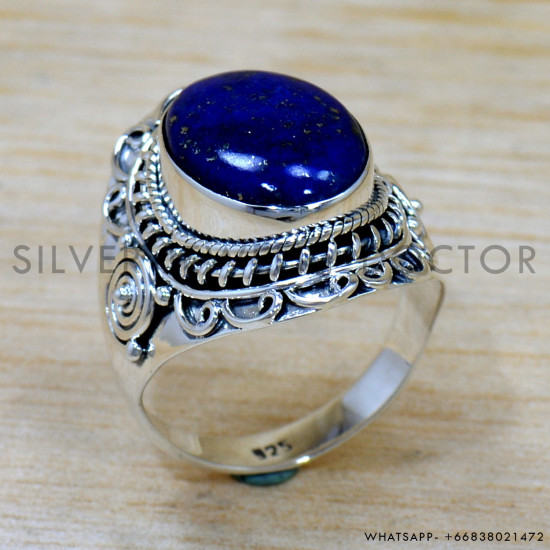 Lapis Lazuli 925 Sterling Silver Ring (SJWR-2659) Lapis Lazuli 925 Sterling Silver Ring (SJWR-2659)