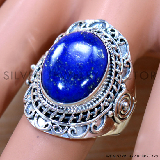 Lapis Lazuli 925 Sterling Silver Ring (SJWR-2659) Lapis Lazuli 925 Sterling Silver Ring (SJWR-2659)
