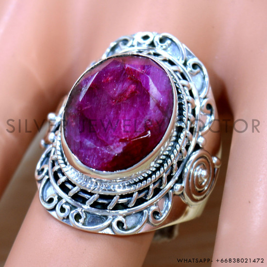 Ruby 925 Sterling Silver Ring (SJWR-2664) Ruby 925 Sterling Silver Ring (SJWR-2664)