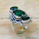 Emerald 925 Sterling Silver Ring (SJWR-2665) Emerald 925 Sterling Silver Ring (SJWR-2665)