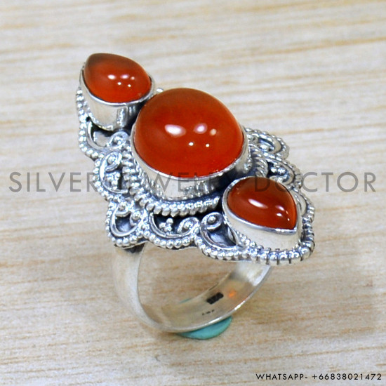 Carnelian 925 Sterling Silver Ring (SJWR-2669) Carnelian 925 Sterling Silver Ring (SJWR-2669)