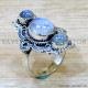 Rainbow Moonstone 925 Sterling Silver Ring (SJWR-2673) Rainbow Moonstone 925 Sterling Silver Ring (SJWR-2673)