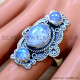 Rainbow Moonstone 925 Sterling Silver Ring (SJWR-2673) Rainbow Moonstone 925 Sterling Silver Ring (SJWR-2673)