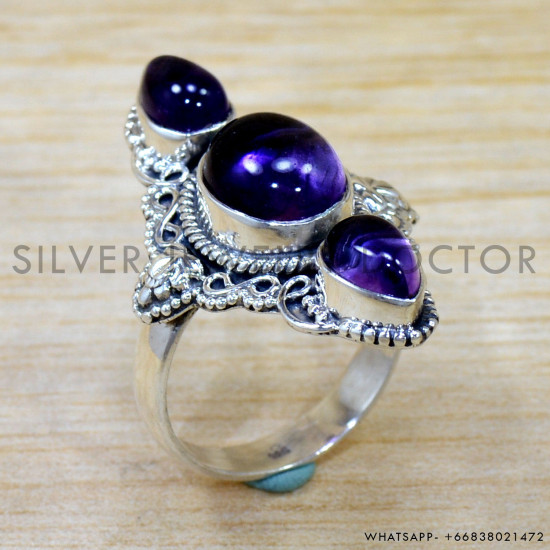Amethyst 925 Sterling Silver Ring (SJWR-2675) Amethyst 925 Sterling Silver Ring (SJWR-2675)