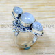 Rainbow Moonstone 925 Sterling Silver Ring (SJWR-2676) Rainbow Moonstone 925 Sterling Silver Ring (SJWR-2676)