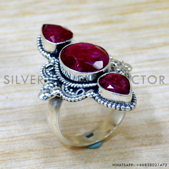 Ruby 925 Sterling Silver Ring (SJWR-2680) Ruby 925 Sterling Silver Ring (SJWR-2680)
