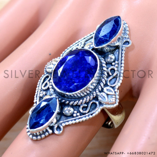 Sapphire 925 Sterling Silver Ring (SJWR-2684) Sapphire 925 Sterling Silver Ring (SJWR-2684)