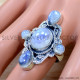 Rainbow Moonstone 925 Sterling Silver Ring (SJWR-2685) Rainbow Moonstone 925 Sterling Silver Ring (SJWR-2685)
