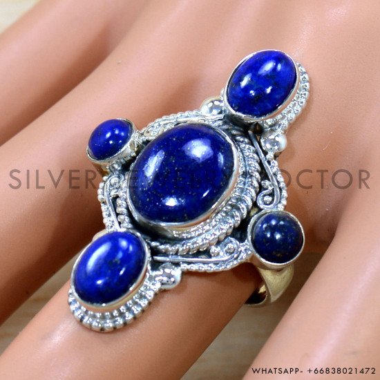 Lapis Lazuli 925 Sterling Silver Ring (SJWR-2686) Lapis Lazuli 925 Sterling Silver Ring (SJWR-2686)