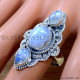 Rainbow Moonstone 925 Sterling Silver Ring (SJWR-2691) Rainbow Moonstone 925 Sterling Silver Ring (SJWR-2691)