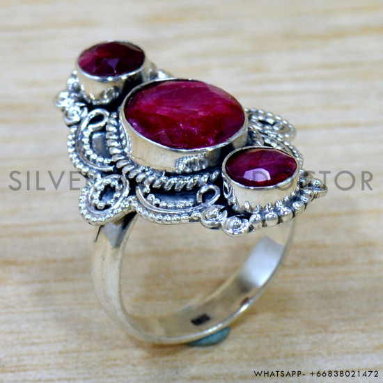 Ruby 925 Sterling Silver Ring (SJWR-2693) Ruby 925 Sterling Silver Ring (SJWR-2693)