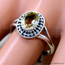 Citrine 925 Sterling Silver Ring (SJWR-2704)