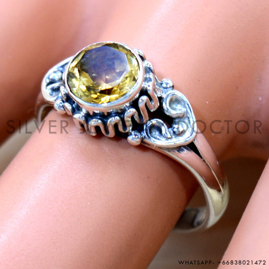 Citrine 925 Sterling Silver Ring (SJWR-2705) Citrine 925 Sterling Silver Ring (SJWR-2705)