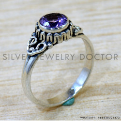 Garnet 925 Sterling Silver Ring (SJWR-2707)