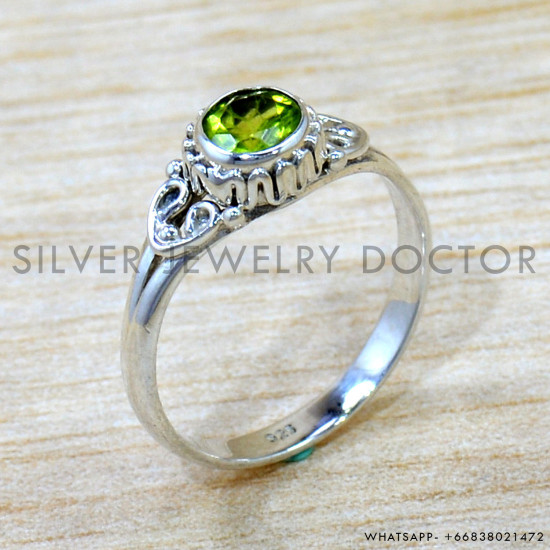 Peridot 925 Sterling Silver Ring (SJWR-2708) Peridot 925 Sterling Silver Ring (SJWR-2708)