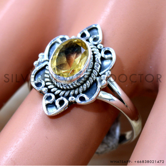 Citrine 925 Sterling Silver Ring (SJWR-2712) Citrine 925 Sterling Silver Ring (SJWR-2712)