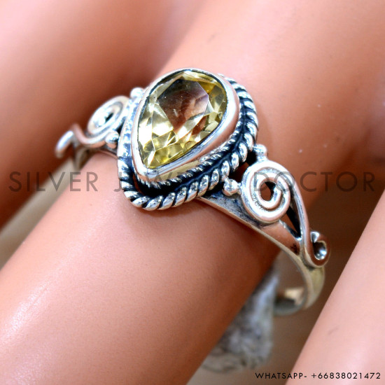 Citrine 925 Sterling Silver Ring (SJWR-2713) Citrine 925 Sterling Silver Ring (SJWR-2713)