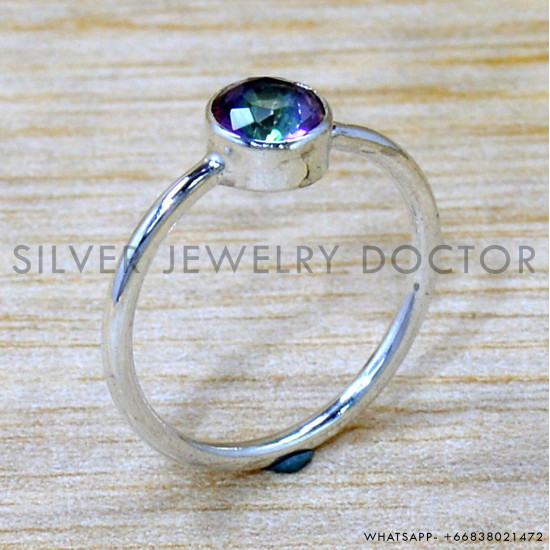 Mystic Topaz 925 Sterling Silver Ring (SJWR-2719) Mystic Topaz 925 Sterling Silver Ring (SJWR-2719)