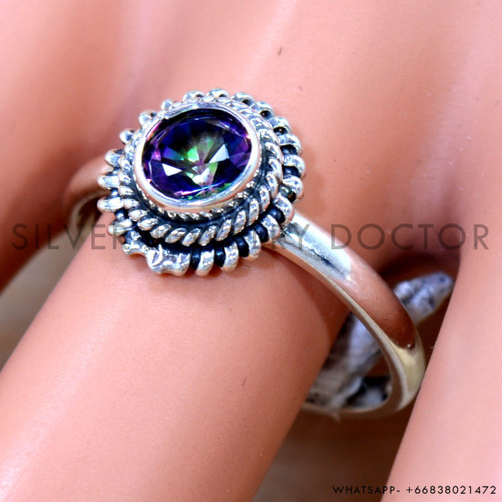 Mystic Topaz 925 Sterling Silver Ring (SJWR-2727) Mystic Topaz 925 Sterling Silver Ring (SJWR-2727)