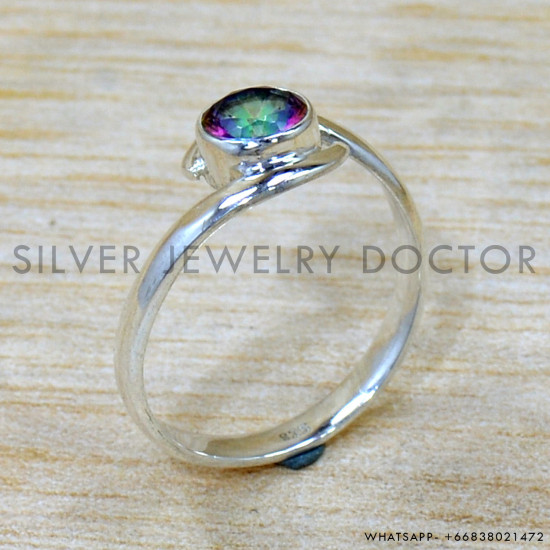Mystic Topaz 925 Sterling Silver Ring (SJWR-2729) Mystic Topaz 925 Sterling Silver Ring (SJWR-2729)