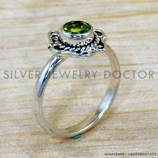 Peridot 925 Sterling Silver Ring (SJWR-2734) Peridot 925 Sterling Silver Ring (SJWR-2734)