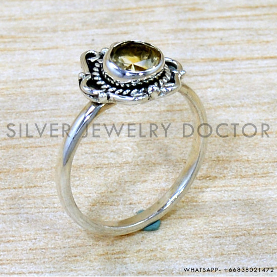 Citrine 925 Sterling Silver Ring (SJWR-2735) Citrine 925 Sterling Silver Ring (SJWR-2735)