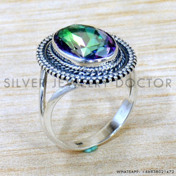 Mystic Topaz 925 Sterling Silver Ring (SJWR-2745)