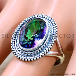 Mystic Topaz 925 Sterling Silver Ring (SJWR-2745)