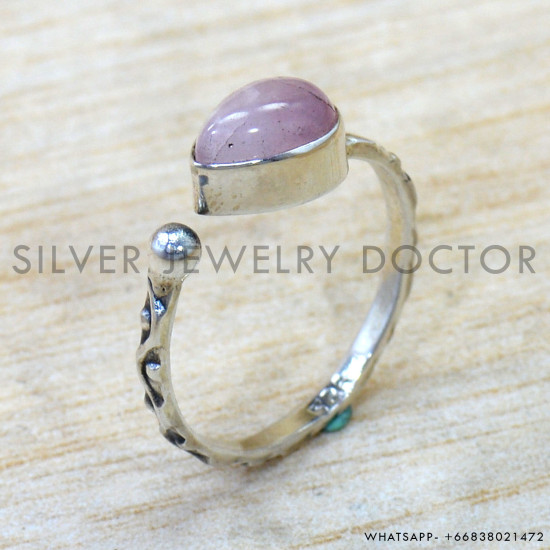 Rose Quartz 925 Sterling Silver Ring (SJWR-2746) Rose Quartz 925 Sterling Silver Ring (SJWR-2746)