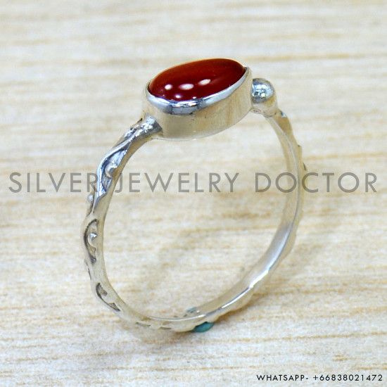 Carnelian 925 Sterling Silver Ring (SJWR-2748) Carnelian 925 Sterling Silver Ring (SJWR-2748)