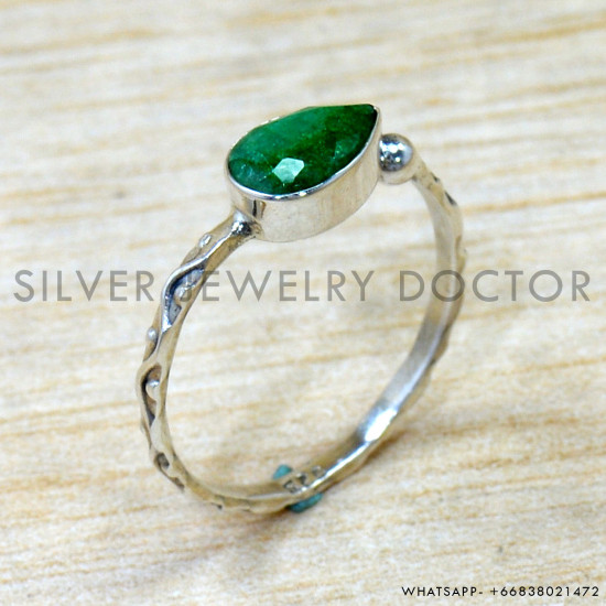 Emerald 925 Sterling Silver Ring (SJWR-2751) Emerald 925 Sterling Silver Ring (SJWR-2751)