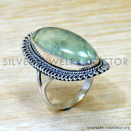 Prehnite 925 Sterling Silver Ring (SJWR-2756) Prehnite 925 Sterling Silver Ring (SJWR-2756)