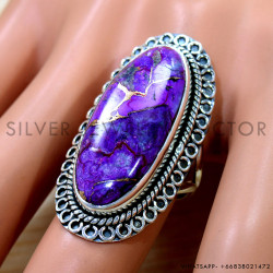 Copper Turquoise 925 Sterling Silver Ring (SJWR-2759)