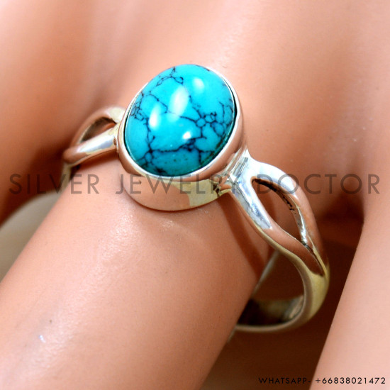 Turquoise 925 Sterling Silver Ring (SJWR-2770) Turquoise 925 Sterling Silver Ring (SJWR-2770)