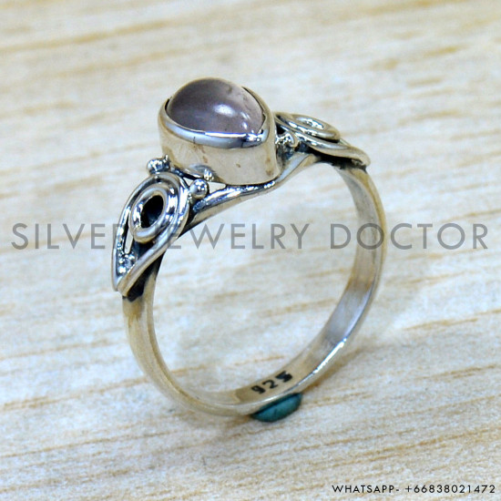 Rose Quartz 925 Sterling Silver Ring (SJWR-2776) Rose Quartz 925 Sterling Silver Ring (SJWR-2776)