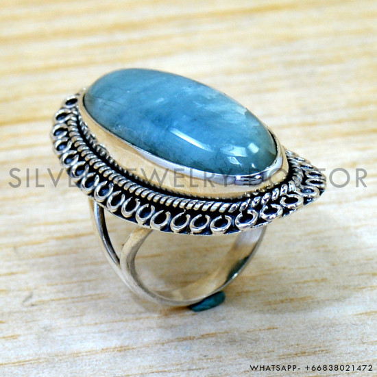 Aquamarine 925 Sterling Silver Ring (SJWR-2784) Aquamarine 925 Sterling Silver Ring (SJWR-2784)