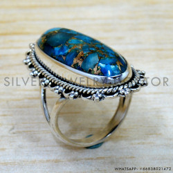 Copper Turquoise 925 Sterling Silver Ring (SJWR-2786) Copper Turquoise 925 Sterling Silver Ring (SJWR-2786)