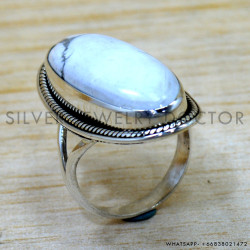 Howlite 925 Sterling Silver Ring (SJWR-2792) Howlite 925 Sterling Silver Ring (SJWR-2792)