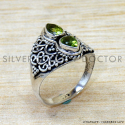 Peridot 925 Sterling Silver Ring (SJWR-2796)