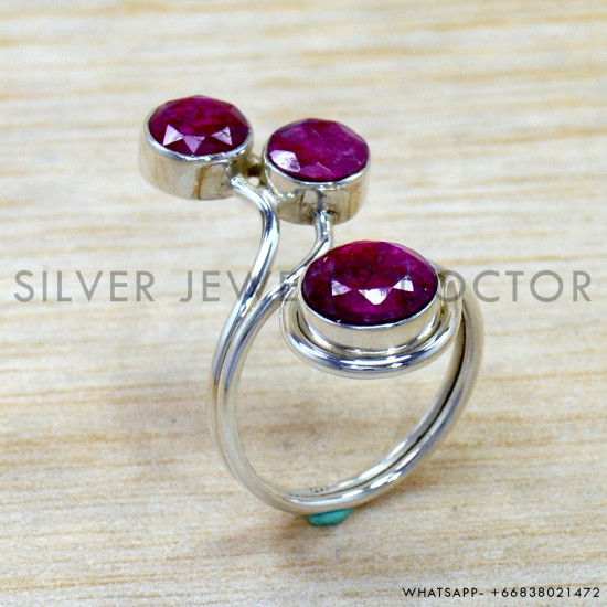 Ruby 925 Sterling Silver Ring (SJWR-2797) Ruby 925 Sterling Silver Ring (SJWR-2797)