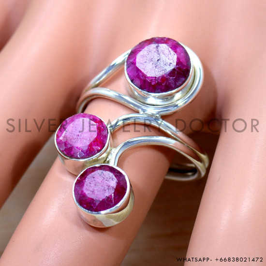 Ruby 925 Sterling Silver Ring (SJWR-2797) Ruby 925 Sterling Silver Ring (SJWR-2797)